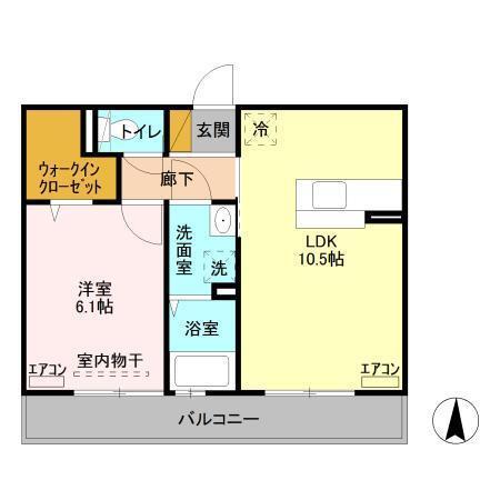 メゾンあき（202） 間取り図画像
