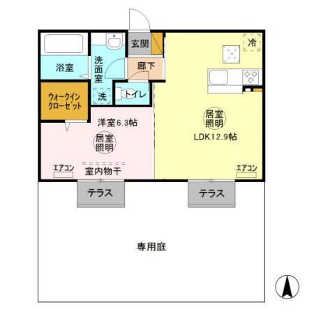 袖ヶ浦ヒルサイドプラザ　B（106） 間取り図画像