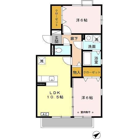 パークサイド　Ａ（201） 間取り図画像