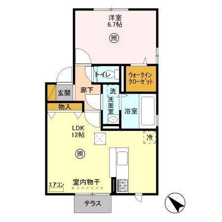 メルヴェイユ　C（101） 間取り図画像