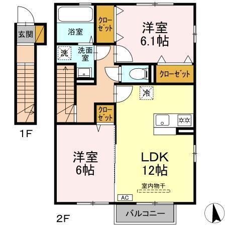 ソフィア　クレール（201） 間取り図画像