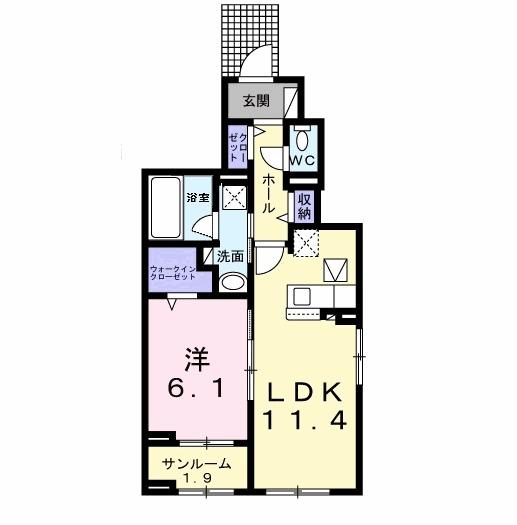 メゾン・ド・シェリュバンⅤ（101） 間取り図画像