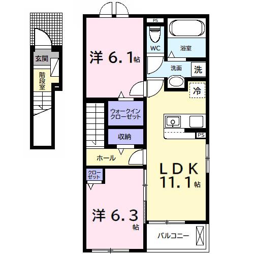 ヒカルサ市原五井西（201） 間取り図画像