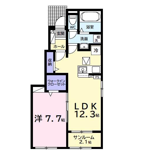 アイリス（101） 間取り図画像