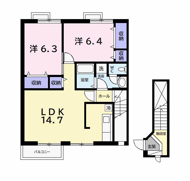 アビターレ・コモドＡ（202） 間取り図画像