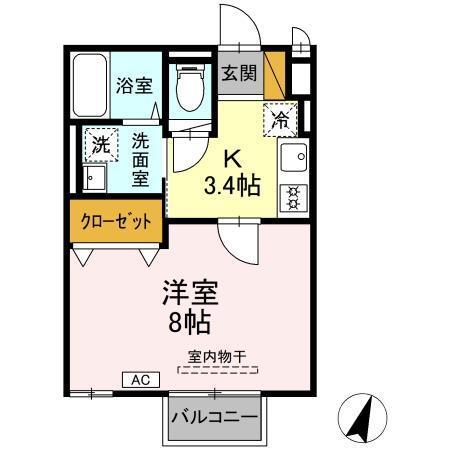 グランモア登戸　弐番館（206） 間取り図画像
