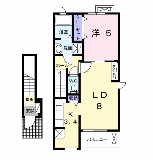 ジェルメ　スウィート　バジル（203） 間取り図画像
