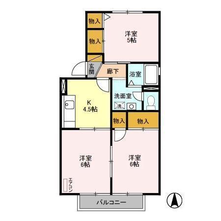 ドリームシティ　Ｃ（201） 間取り図画像