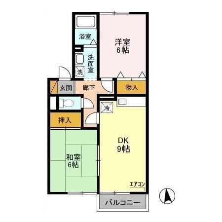 クレールシャンブル　Ｂ（102） 間取り図画像