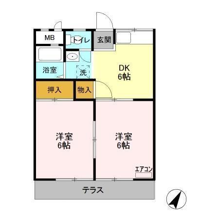 シティウィングAB　A（101） 間取り図画像