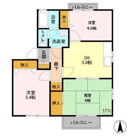 ニュープレミール　Ｃ（201） 間取り図画像