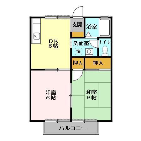 ヴェルディ清見台　ＡＢ（B202） 間取り図画像