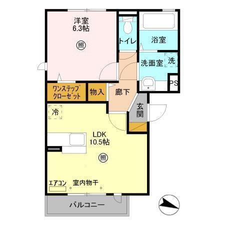アドバンスコートC（301） 間取り図画像