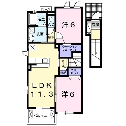 ヴェルカーサこいの森（203） 間取り図画像