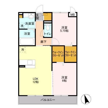 ドルチェ・アンナB棟（203） 間取り図画像