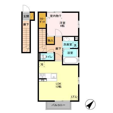 コンフォート58（201） 間取り図画像