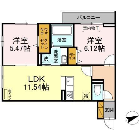 グリーンⅣ（302） 間取り図画像