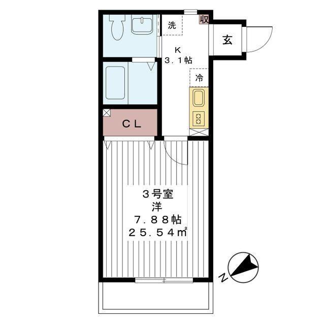 AJ津田沼NorthⅠ（203） 間取り図画像