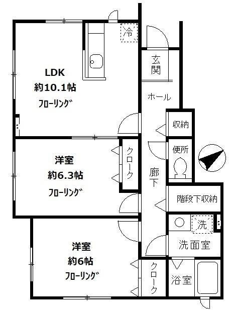 ウィステリアⅠ（102） 間取り図画像