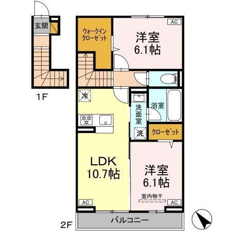 ルシアン　メゾン（203） 間取り図画像