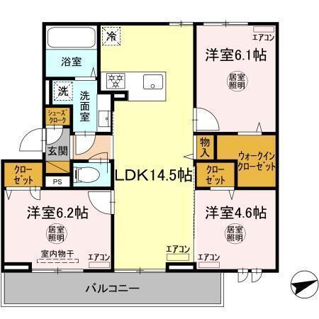 アルメリア　B棟（205） 間取り図画像