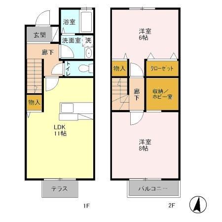 パティオス薬園台東（102） 間取り図画像
