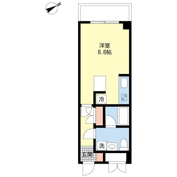 反転タイプの間取りで