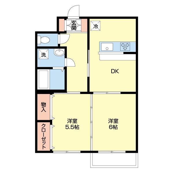 グリーンヒルズ（202） 間取り図画像