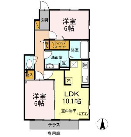 グランドゥール　B（106） 間取り図画像