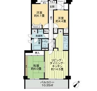 フェリカ幕張（304） 間取り図画像