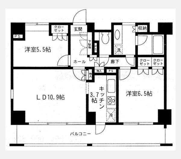 幕張ベイタウンマリンフォート（605） 間取り図画像
