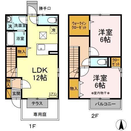 クレストスクエアD棟（105） 間取り図画像