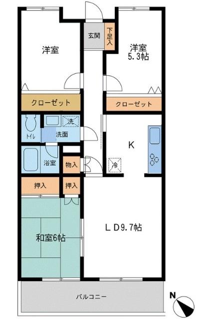 コリンヌ津田沼 間取り図画像