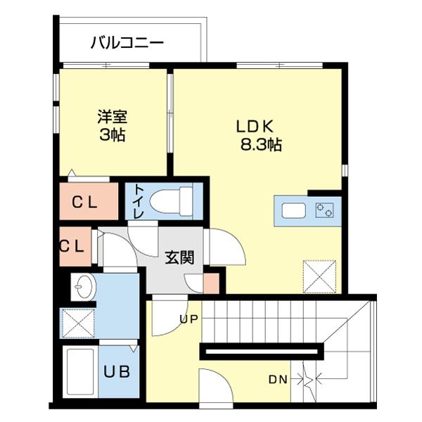 Crecia花咲（301） 間取り図画像