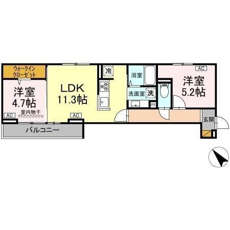 D-セアリス幕張Ⅰ（303） 間取り図画像