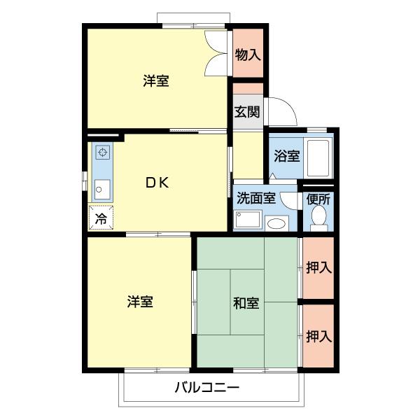 グリシーヌ藤崎Ⅲ（103） 間取り図画像