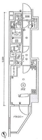 スカイコート蒲田壱番館（409） 間取り図画像