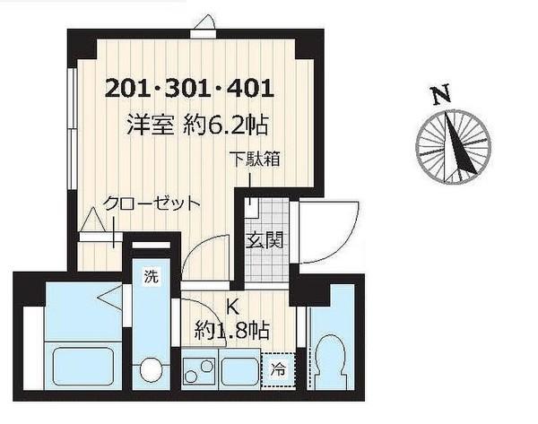メゾン・ドゥ・ソレイユ（301） 間取り図画像