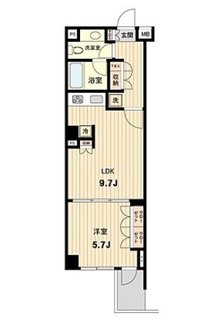 萩中イースト（205） 間取り図画像