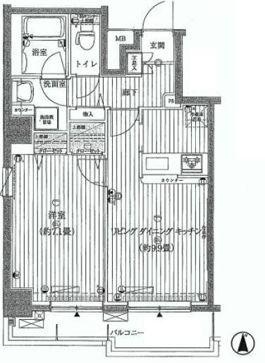 プレール・ドゥーク蒲田Ⅱ（1003） 間取り図画像