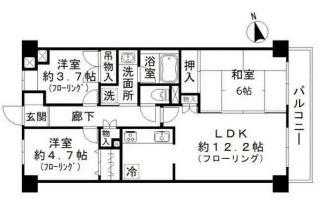 ア・クール杉原（502） 間取り図画像