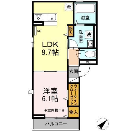 セジュールカサガワ（201） 間取り図画像