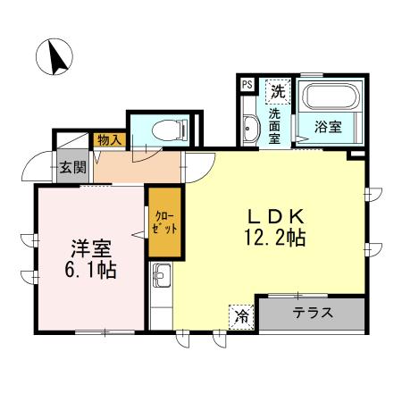 レジデンス　はなみずき（401(1F)） 間取り図画像