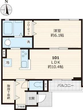ヴィル・リジエールⅡ（101） 間取り図画像