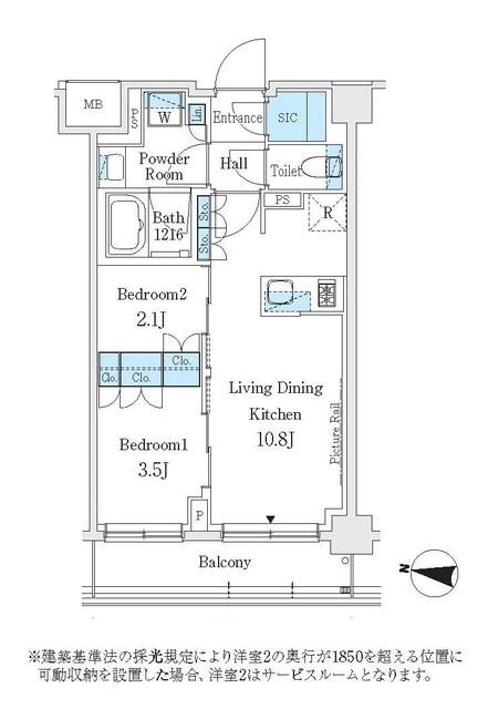 Ｊ．ＧＲＡＮ　Ｃｏｕｒｔ　品川西大井ＷＥＳＴ（205） 間取り図画像