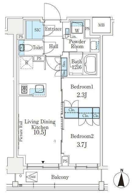 Ｊ．ＧＲＡＮ　Ｃｏｕｒｔ　品川西大井ＥＡＳＴ（405） 間取り図画像