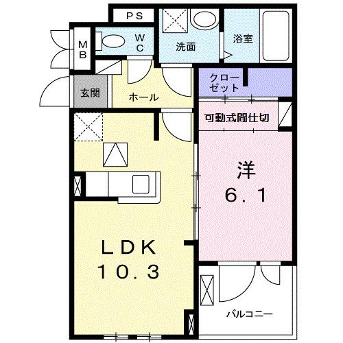 グレースみゆき（103） 間取り図画像