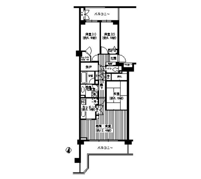 ガーデンポートⅢ番館（711） 間取り図画像