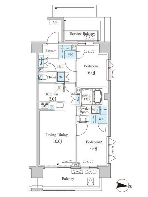 オアーゼ池上テラス（412） 間取り図画像