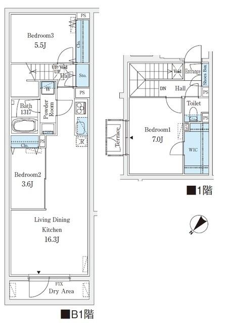 ＣＲＥＡＴＩＦ学芸大学（101） 間取り図画像